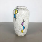 Super Colorful Fat Lava Pottery "575 25" Vase by Bay Ceramics, Germany, 1950s