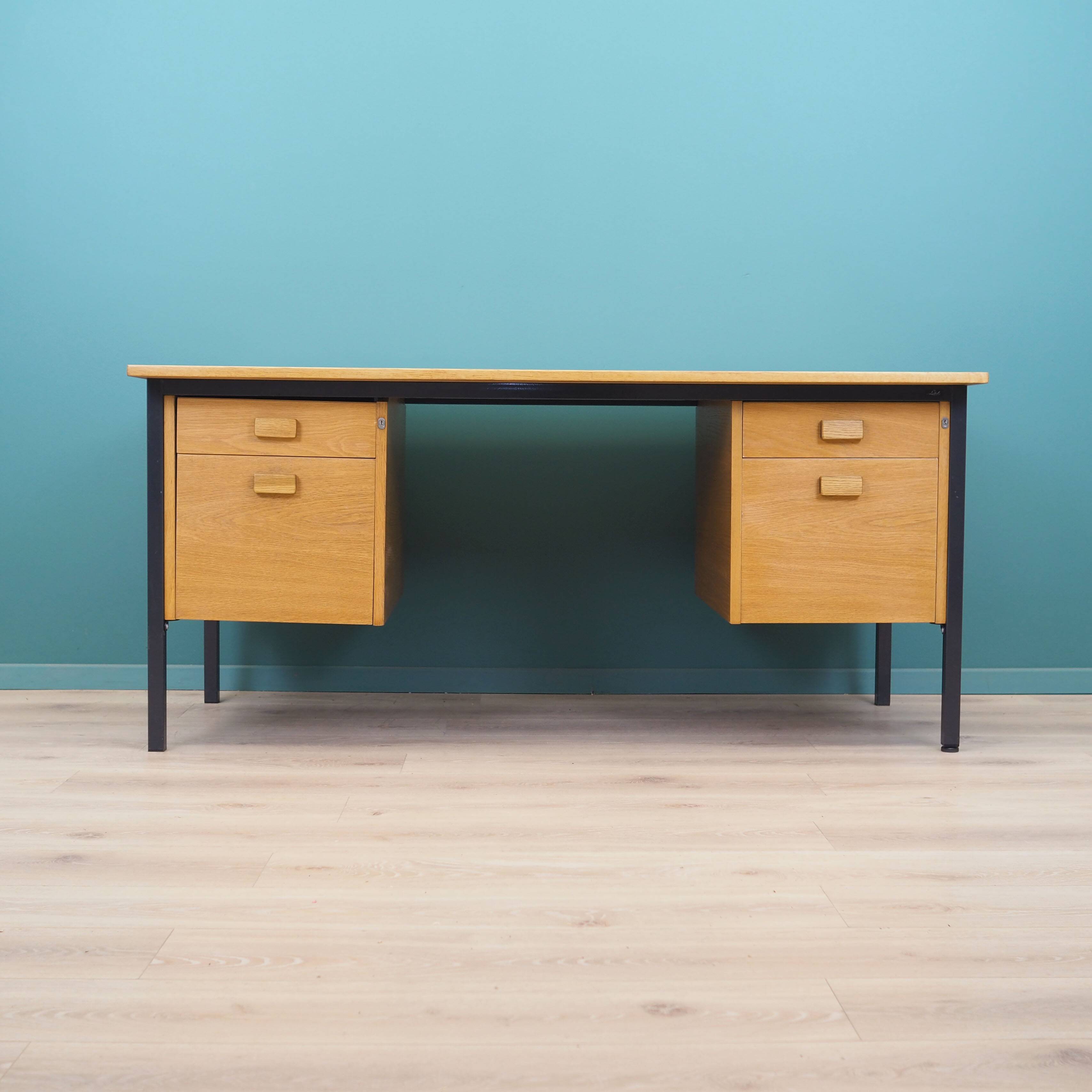 Ash desk, Danish design, 1980s, production: Labofa Møbler