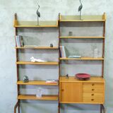 Mid-Century Modular Free-Standing Teak Wall Unit  by John Texmon for Blindheim Mobelfabrik, Norway,