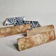 Set of 5 old enameled ceramic knife holders, Moroccan craftsmanship, 9.5 cm