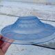 Large Art Deco dish in blue glass Etling Sabino thought patterns