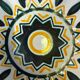 Quimper HB plate with Breton geometric design, vintage ceramic.