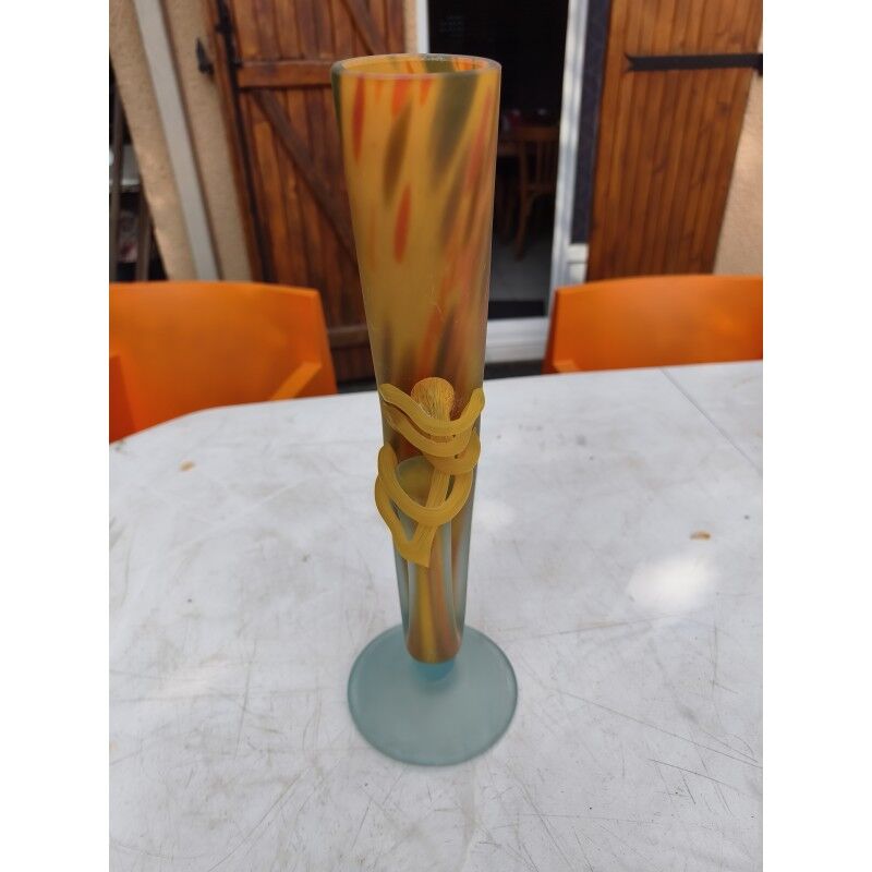 Vase soliflore en pâte de verre