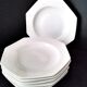 6 white Limoges porcelain deep plates