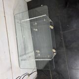 Vintage Plexiglas and Glass Coffee Table by David Lange 1970s