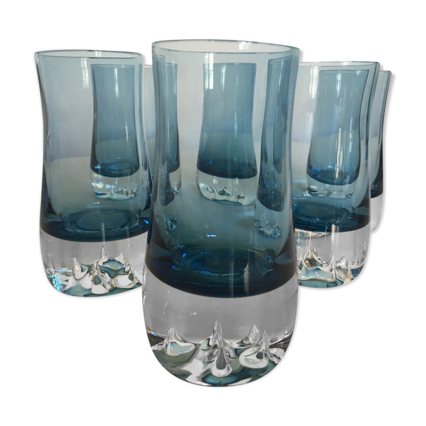 Set of glasses shots 60s Sweden