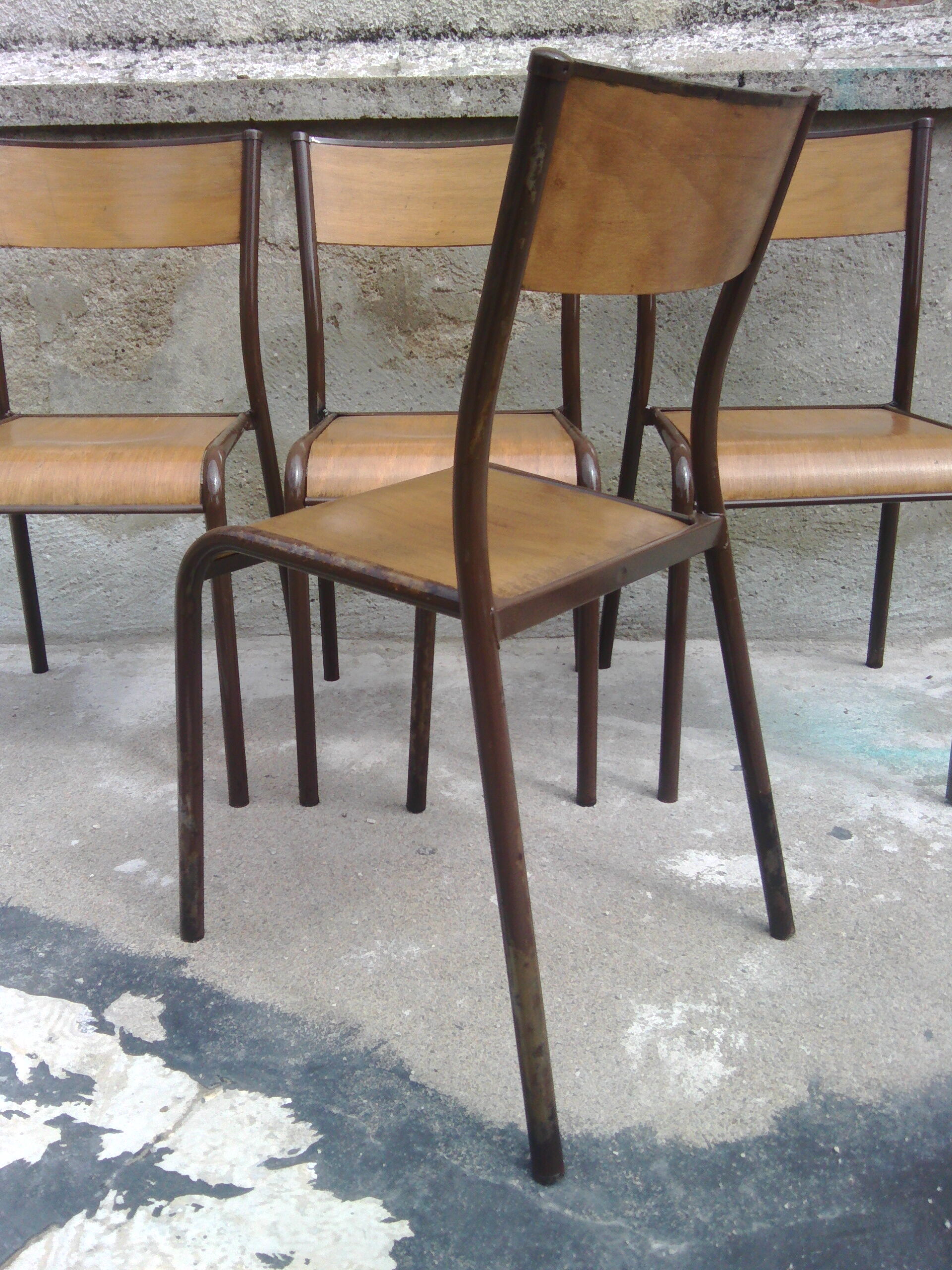 4 Mullca vintage school chairs