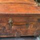 Large suitcase or trunk - leather suitcase, period 1910/1920.
