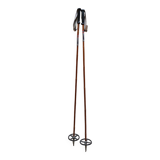 Pair of vintage bamboo ski poles - VM STAVEN - 131 cm