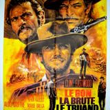Original movie poster "The Good, The Brute, and the Truand"1968 Sergio Léone,Clint Eastwood...
