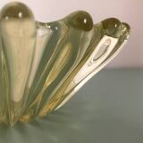 Saladier ancien en verre jaune