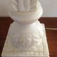 Feet of carved Alabaster column lamp