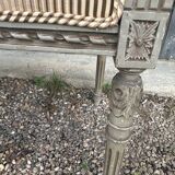 Small painted wooden bench