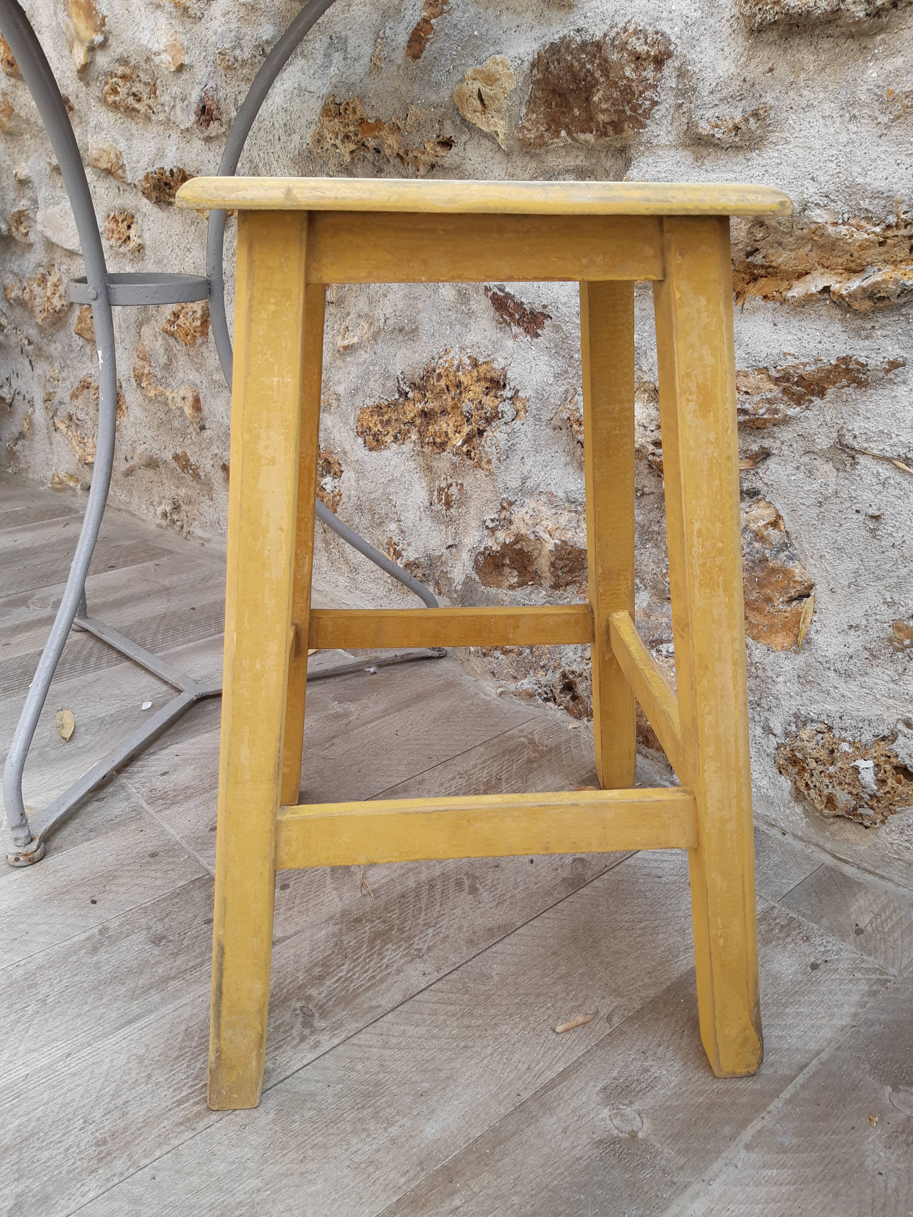 Workshop wooden stool