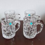 4 cut crystal beer mugs from Tiffany and Co.
