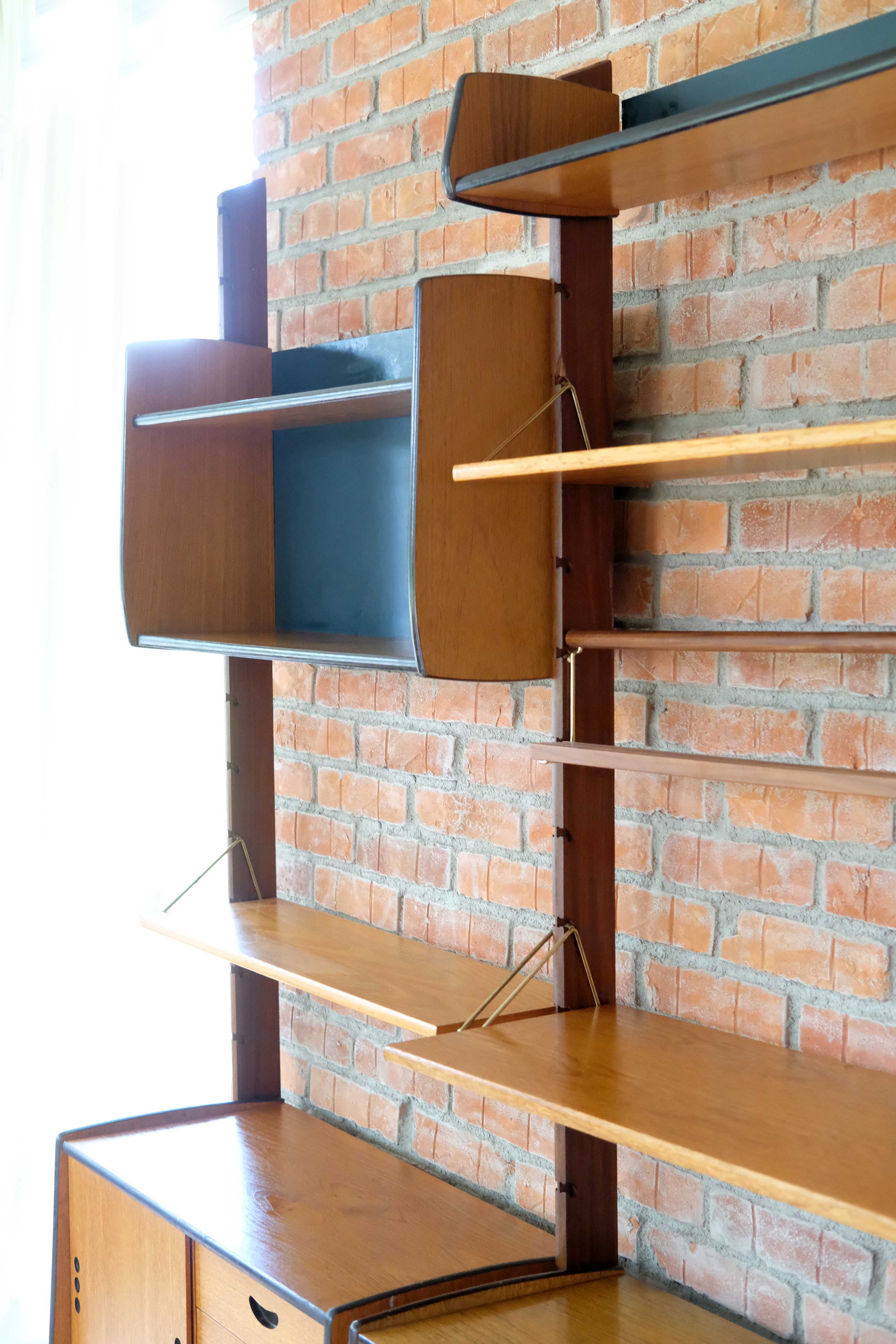 Wall Unit by John Texmon and Einar Blindheim, System Ergo, 2 Modules, Norway 1960's