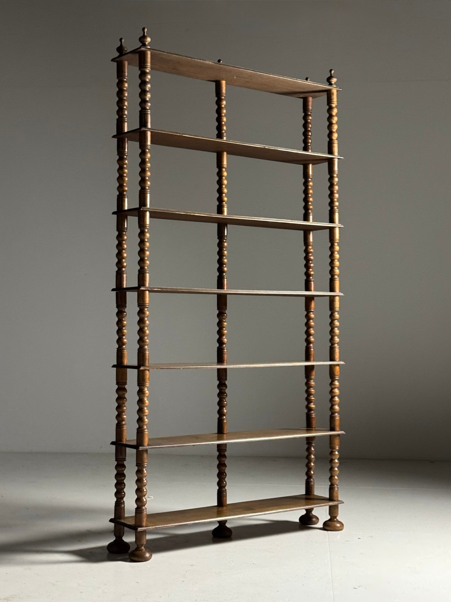 Bobbin bookcase French antique