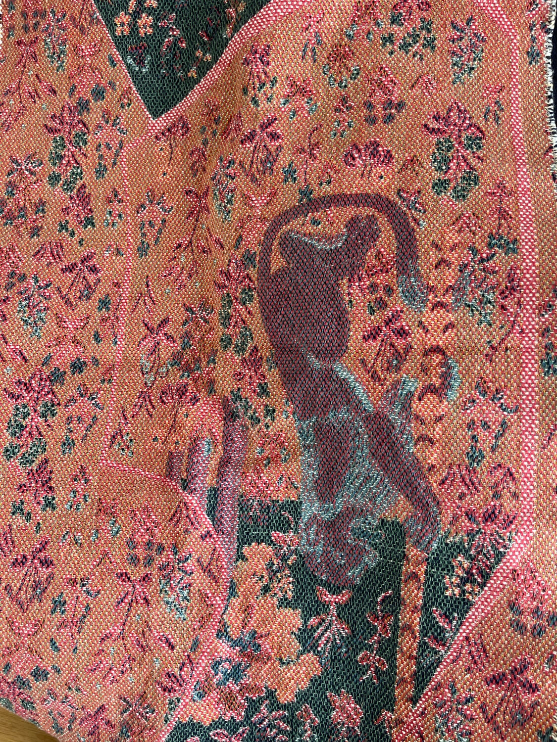 Wall tapestry panel.