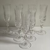 7 flûtes champagne cristal