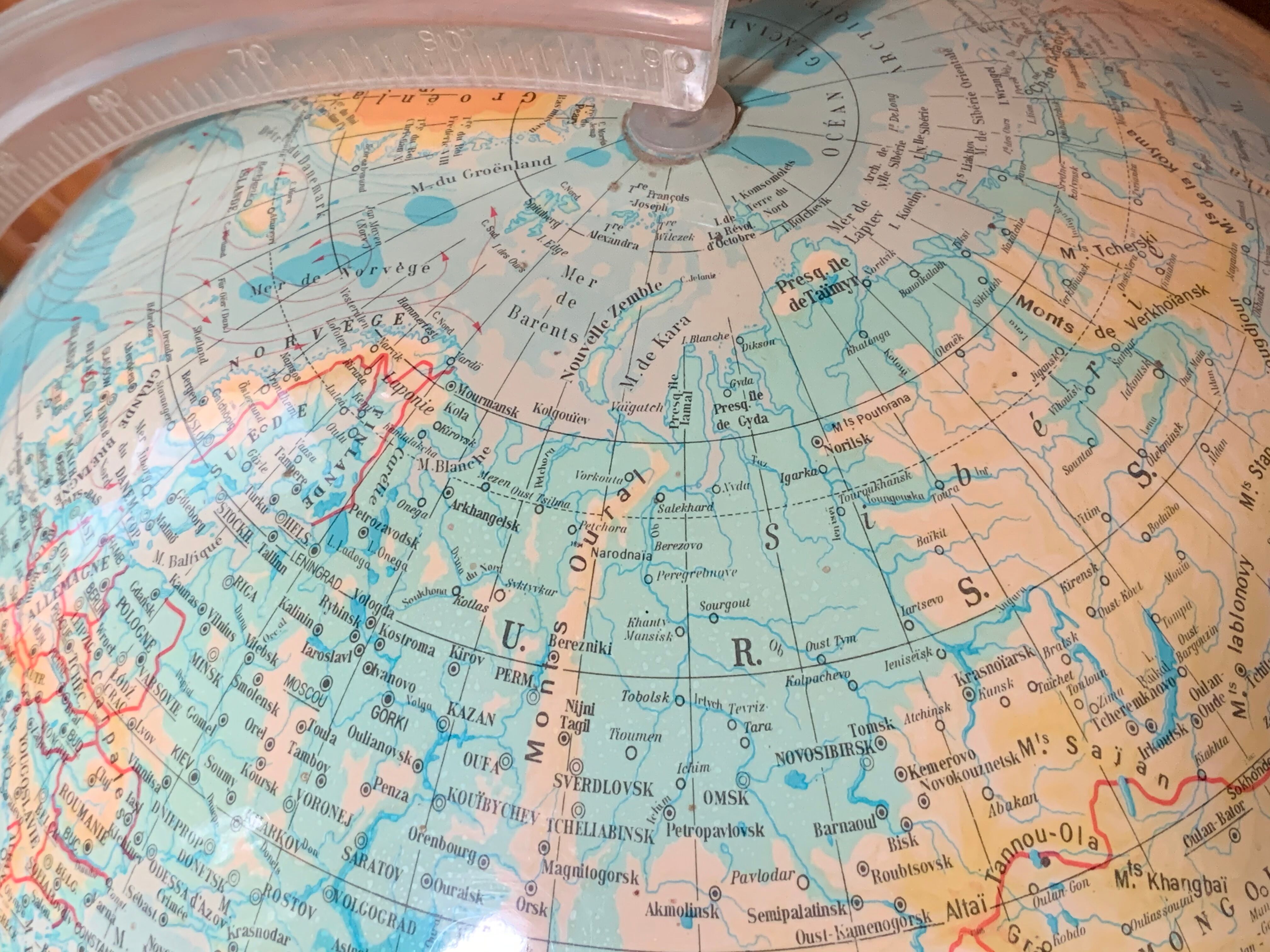 Bright world map 58cm Illumina globe 60s
