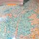 Bright world map 58cm Illumina globe 60s