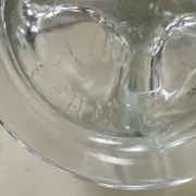 French glass decanter with 4 compartments and pouring spouts, 1950s–70s