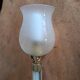 Pair of brass and glass wall sconces