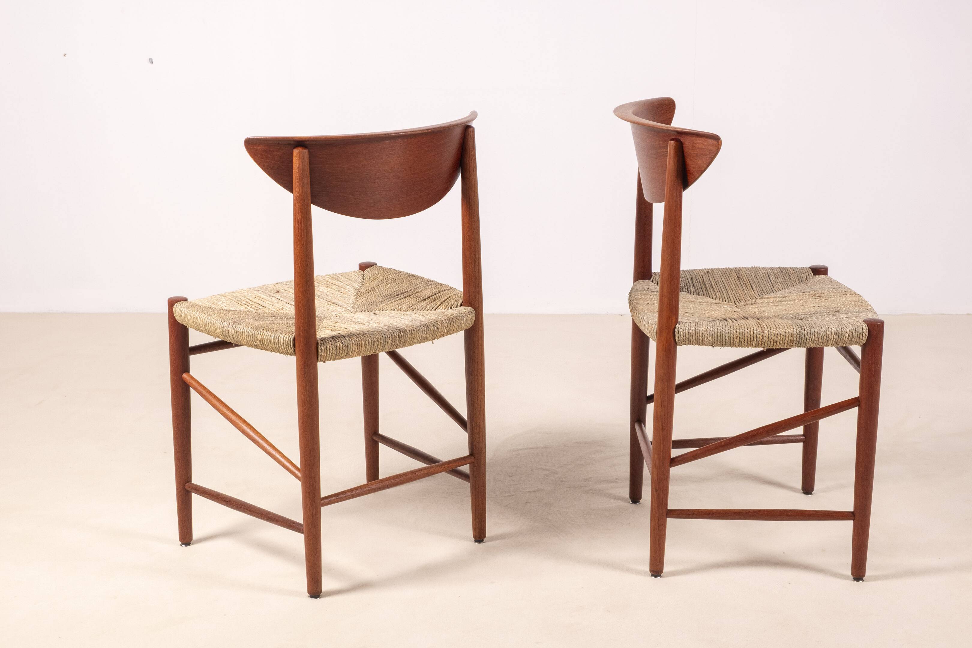6x Peter Hvidt & Orla Mølgaard-Nielsen dining chair Model 316 in teak