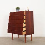 Teak chest of drawers, Danish design, 1970s, production: Denmark
