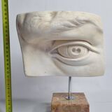 Eye of Michelangelo's "David", vintage cast after Brucciani, on base, 27 cm