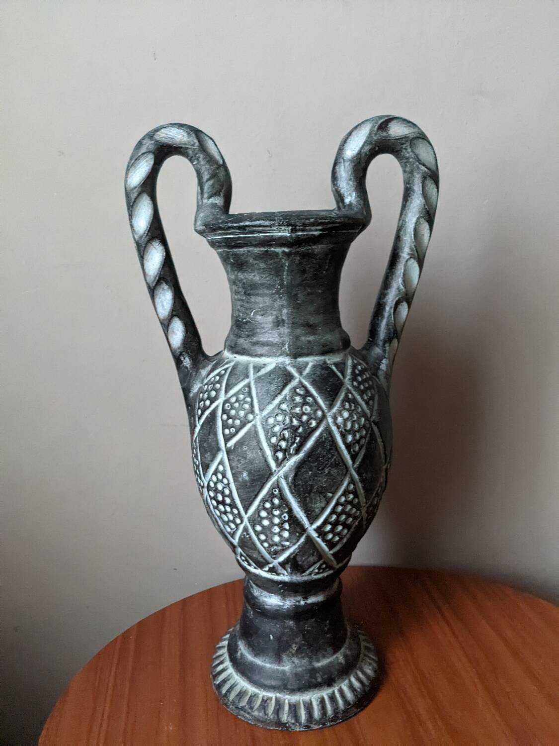 Terracotta ceramic amphora