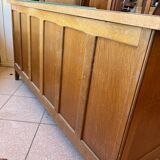 Administrative desk in oak and Formica 50