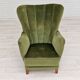 1960s, danish design, velour relax chair with footstool, original condition.