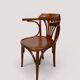 Fauteuil de bureau bistrot en hêtre courbé, style Thonet, circa 1960
