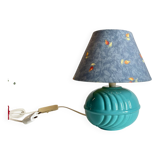 Ocean Blue Vintage Ceramic Lamp