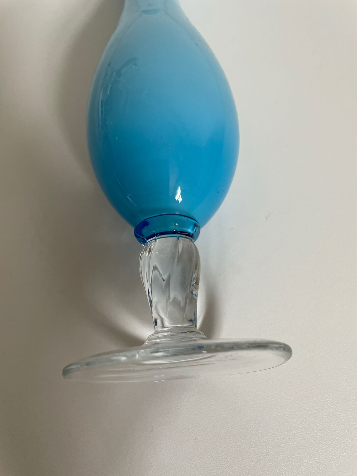 Blue opaline vase