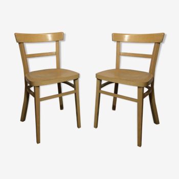 Paire de chaises de bistrot type Baumann