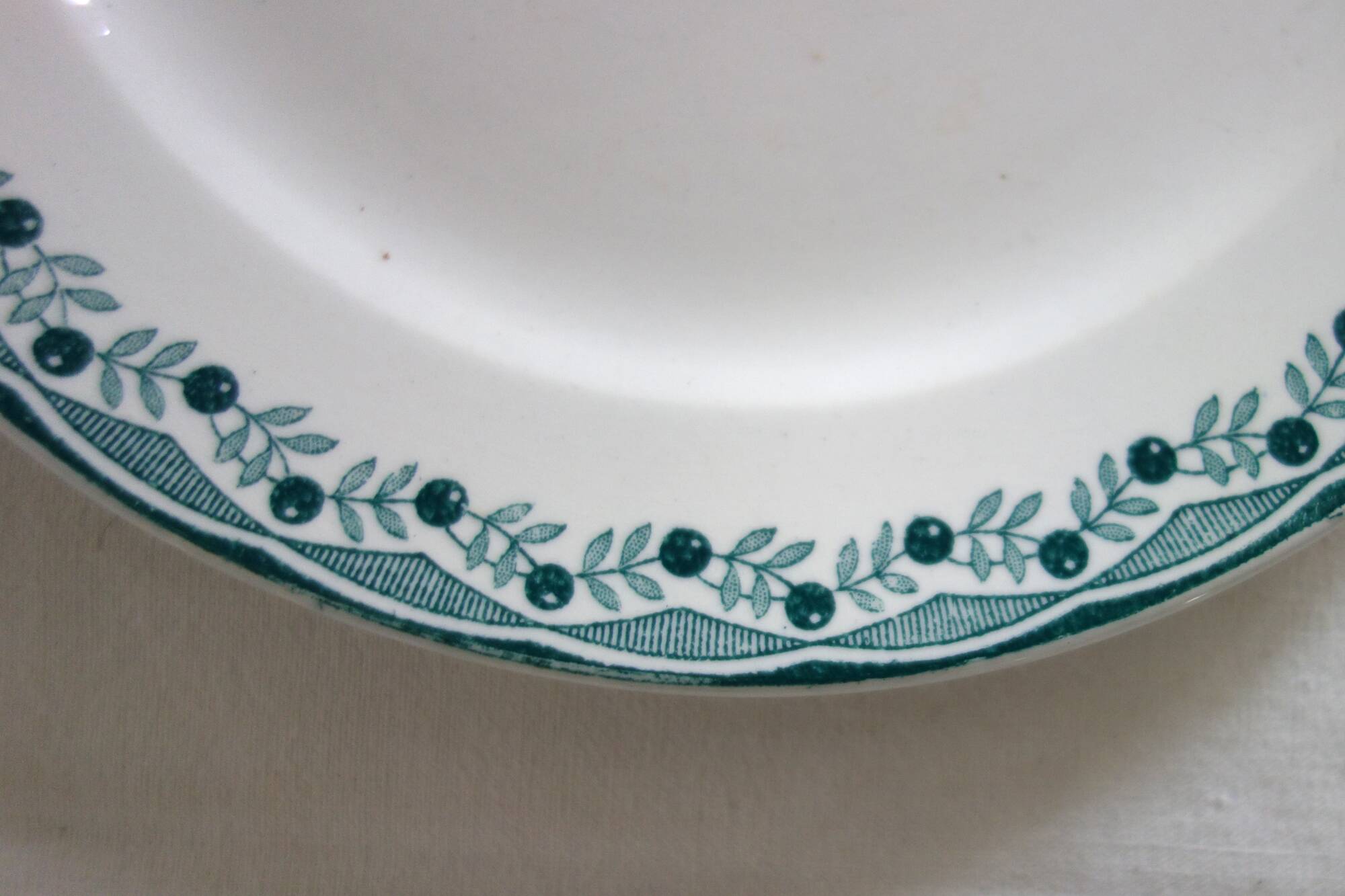7 old Sarreguemines Orléans dessert plates