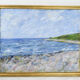 Oil painting on canvas with motif of beach and sea painted by sixten wiklund