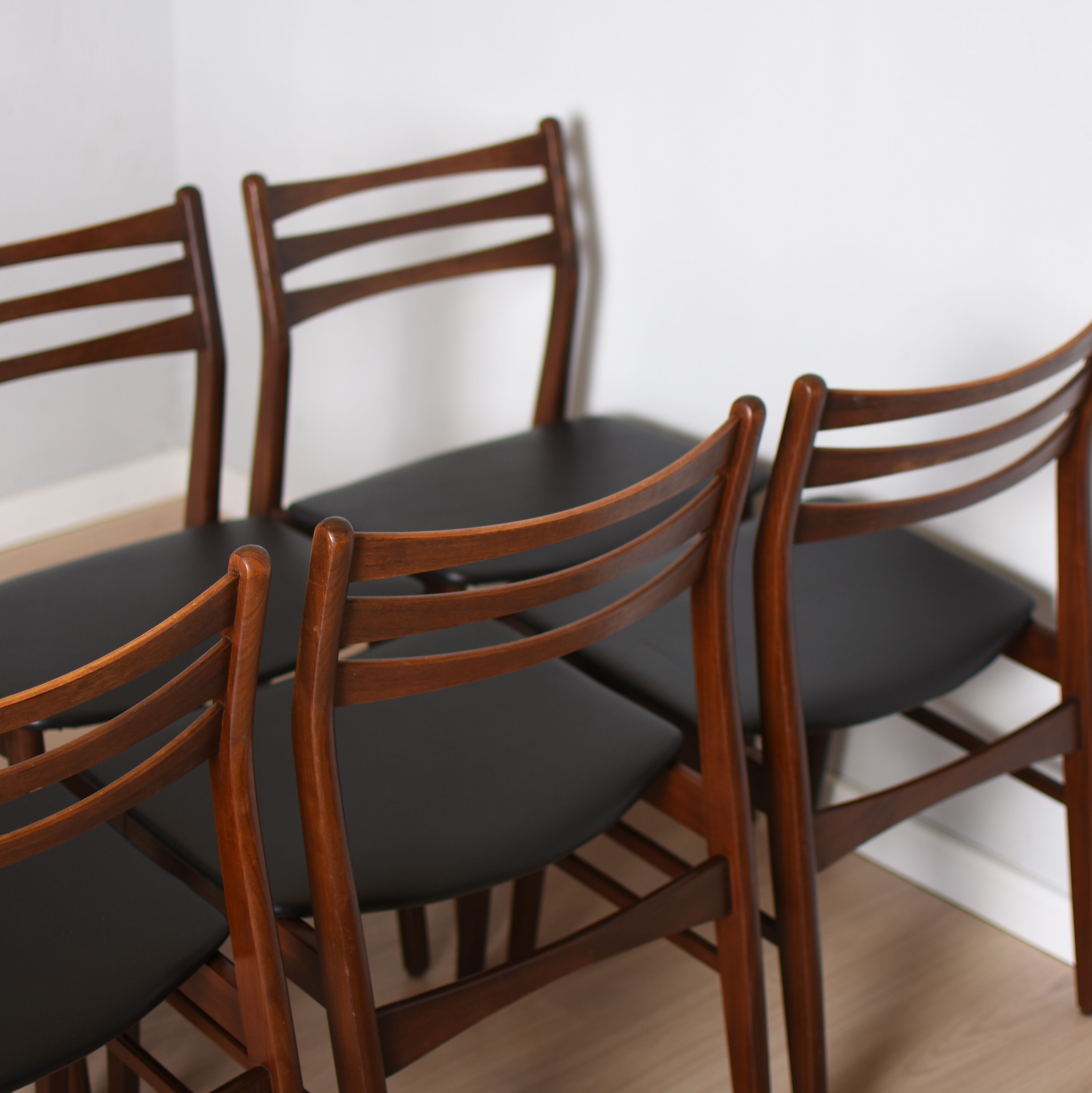 Set of 6 rosewood chairs, Denmark, 1960s