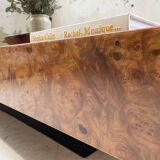 Italian coffee table elm magnifying glass