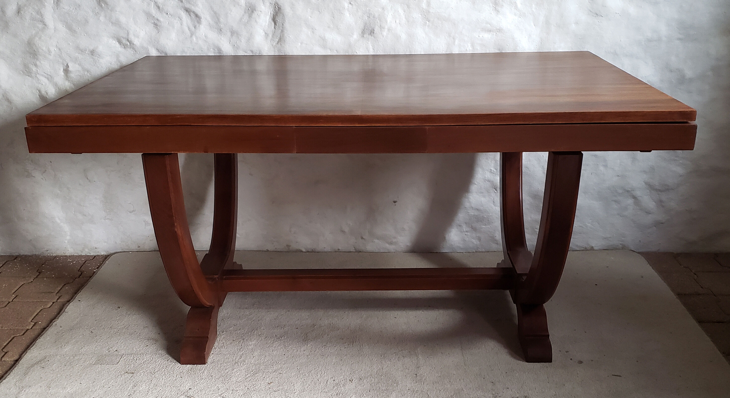 Walnut art-deco table