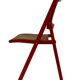 Vintage  Mid-Century Woven Cane Folding Chair  1960s in red cesca style