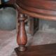 Pair of rounded wooden bedside tables, bedside table, end table.