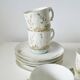 Set of 6 Limoges porcelain cups Barny Rigoni & Langle - 19th century
