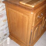 Hifi TV unit in solid blond oak