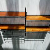 Modular shelves on wall or stand, published by Multimueble 1960