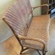 Rattan and wicker bench 1960