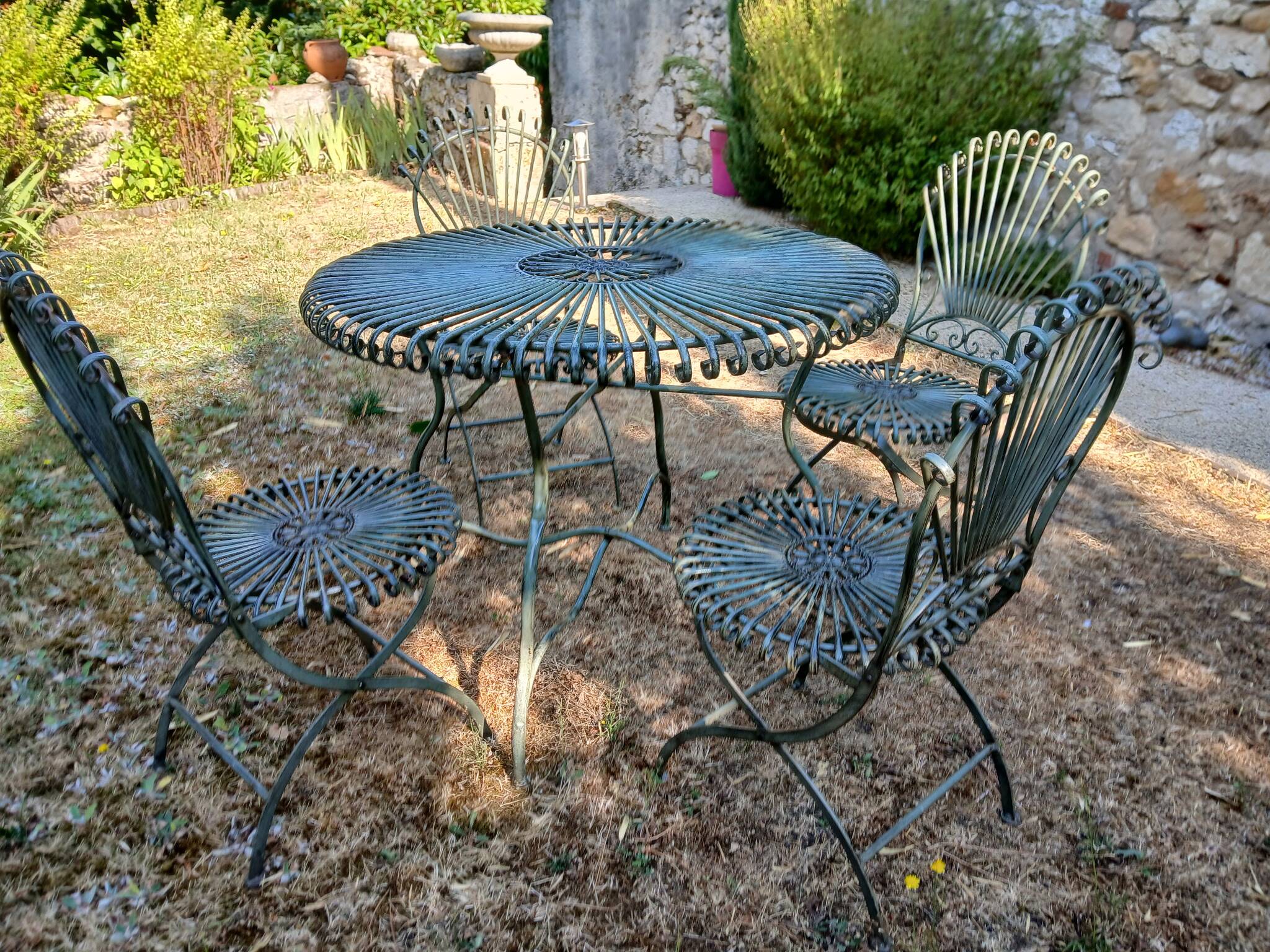 Salon de jardin fer forgé