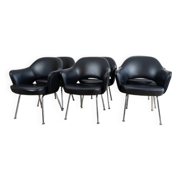Suite de 6 fauteuils "Conference" Eero Saarinen pour Knoll International